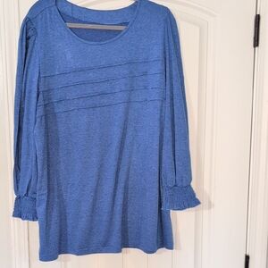 Unk Women's Blue Pleated Blouse